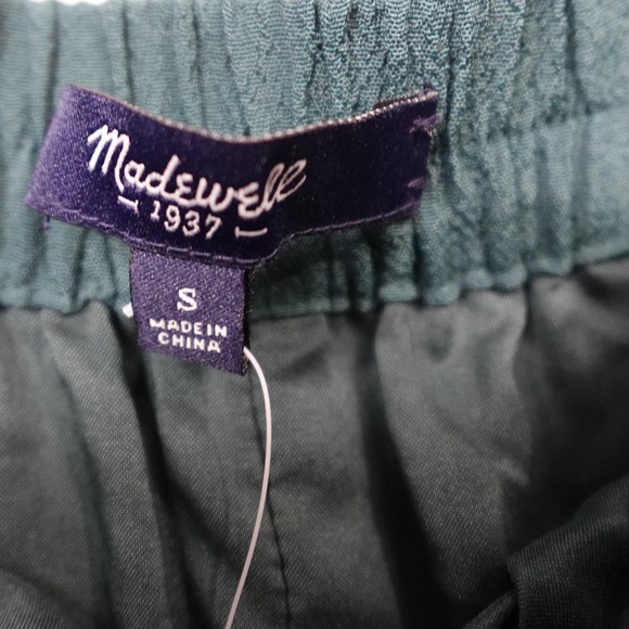 Madewell Blue Green Wrap Skirt Asymmetrical Knee-Length - Picture 7 of 10